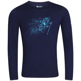 T-shirt homme Zulu Merino Skier 160 Long bleue Navy