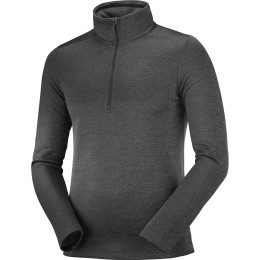 Sweat-shirt homme Salomon Essential Lightwarm Seamless vert Black