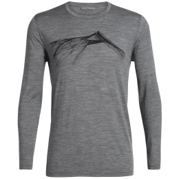 T-shirt homme Icebreaker Mens Tech Lite LS Crewe girs GritstoneHthr