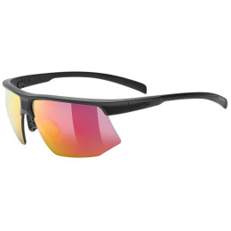 Lunettes soleil Uvex Aerios noir / rouge black matt / mir.red