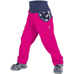 Pantalon softshell enfant Unuo bez zateplení vzor rose