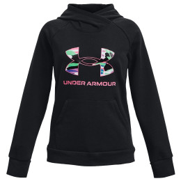 Sweatshirt enfant Under Armour Rival Fleece BL Hoodie vert Black/Pink Punk