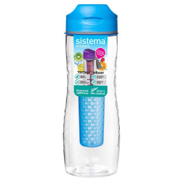 Bouteille Sistema Tritan Infuser Bottle 800ml bleue Blue