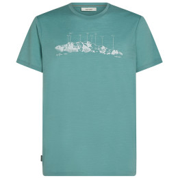 T-shirt homme Icebreaker Men Merino 150 Tech Lite SS Tee The Peaks bleu clair Hydro