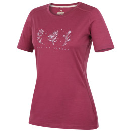T-shirt femme MOOA Merino Lyolite Bloom 150 Short rose dark pink