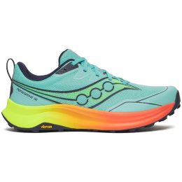 Chaussures de running hommes Saucony Peregrine 16 turquoise splash/citron