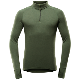 Col roulé homme Devold Expedition Man Zip Neck green FOREST