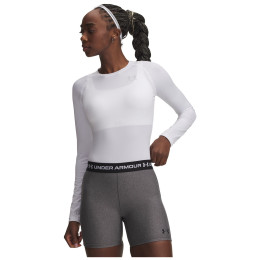 T-shirt femme Under Armour UA HG Authentics Comp LS blanc
