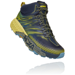 Chaussures de running hommes Hoka Speedgoat Mid 2 Gtx bleu / jaune OmbreBlue/BlueSheen