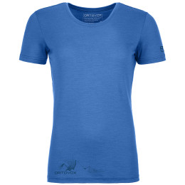 T-shirt femme Ortovox 185 Merino Logo Spray Ts W bleue sky blue