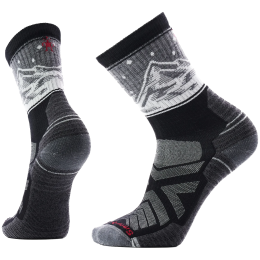 Chaussettes Smartwool Hike Light Cushion Valley View Crew Sock noir