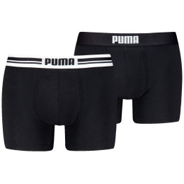 Caleçon homme Puma Everyday Placed Logo Boxer 2P noir Black