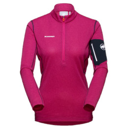 Veste polaire fonctionnelle femme Mammut Aenergy Light ML Half Zip Pull Women rose pink/marine