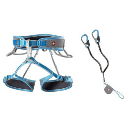 Kit via ferrata Ocún Via Ferrata Twist Tech Eco Captur Lite Swivel Set gris / bleu Grey / Blue