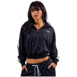 Sweat-shirt femme Nebbia Half-Zip Leopard Sweatshirt Primal noir BLACK LEOPARD
