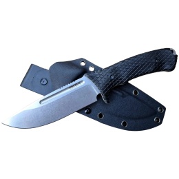 Couteau de chasse Dachs Knives Erebus noir Black Micarta