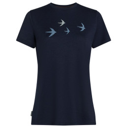 T-shirt femme Icebreaker Women Merino 150 Tech Lite SS Tee Bird Transit bleu foncé Midnight Navy