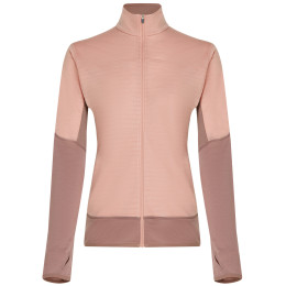 Veste polaire fonctionnelle femme Icebreaker Women Merino Blend 300 RealFleece™ Descender LS Zip rose Summit/Blush/Cb