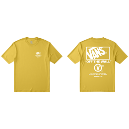 T-shirt homme Vans Stacked Hi SS Tee jaune Dusty Gold