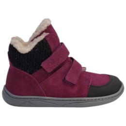 Chaussures barefoot pour enfant beBare 3555TY Bordeaux rose / violet BORDEAUX