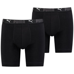 Caleçon homme Puma Sport Cotton Long Boxers 2P noir Black