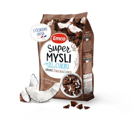 Müsli Emco Super muesli sans sucre ajouté chocolat et noix de coco 500g