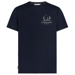 T-shirt homme Icebreaker Men Merino 150 Tech Lite SS Tee Peaceful Pass bleu foncé Midnight Navy