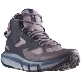 Bottes randonnée femme Salomon Predict Hike Mid Gore-Tex brun / bleu Quail / Night Sky / Astral Aura