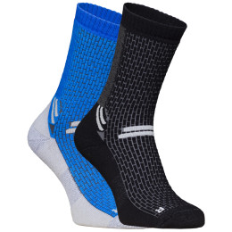 Chaussettes High Point Trek 4.0 Socks (Double pack) bleue / noir Black / Celery