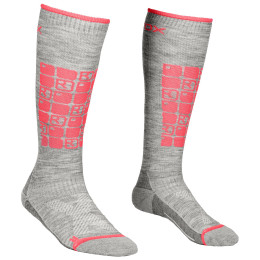 Chaussettes femme Ortovox W's Ski Compression Socks gris / rose GrayBlend