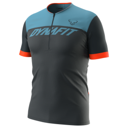 Maillot vélo homme Dynafit Ride Light 1/2 Zip SS Tee M bleue / noir blueberry STORM BLUE/8070