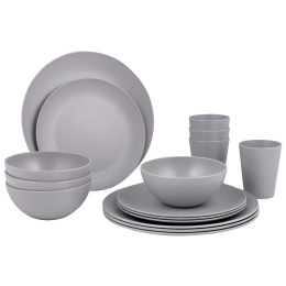 Vaisselle Bo-Camp Tableware Renew RPET 16pcs gris gray