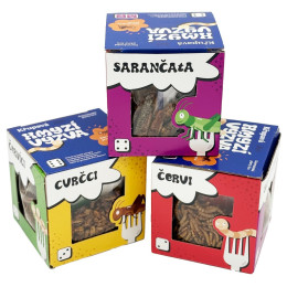 Vers comestibles Sens Défi insectes croustillants - Jeu gourmand pour la fête