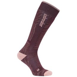 Chaussettes femme Icebreaker Women Merino Blend Ski+ Medium OTC Mountain Contour violet Java/Blush/Summ