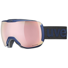 Lunettes de ski femmes Uvex Downhill 2100 WE bleue navy mat SL/rose-green