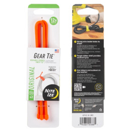 Fil de ligature Nite Ize Gear Tie 12" orange Oranžová