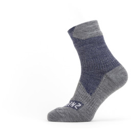 Chaussettes imperméables SealSkinz Bircham gris / bleu Navy Blue/Grey Marl