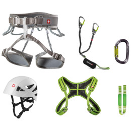 Kit via ferrata Ocún Via Ferrata Twist + Chest Shard Set gris GreySil/Gr