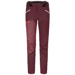 Patalon femme Ortovox W's Westalpen Softshell Pants rouge Winetasting