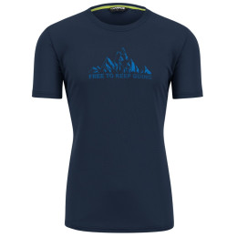 T-shirt homme Karpos Loma Print Jersey bleu foncé Outer Space/Indigo B./Tangerin