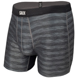 Caleçon Saxx Hot Shot Boxer Brief Fly gris / noir BlackHeather