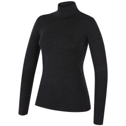 Col roulé femme MOOA MerinoSilk Collar 160 noir black melange