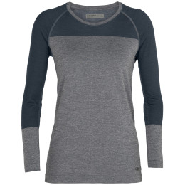 T-shirt femme Icebreaker W Motion Seamless LS Crewe bleue SereneBlueHeather
