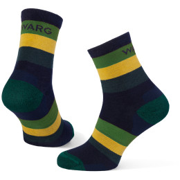 Chaussettes Warg Happy Merino M Stripes green Green