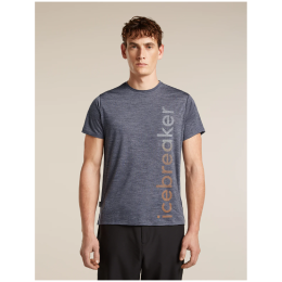 T-shirt fonctionnel homme Icebreaker Merino Blend 125 Cool-Lite™ Sphere SS Tee IB Vertical gris MIDNIGHT HTHR