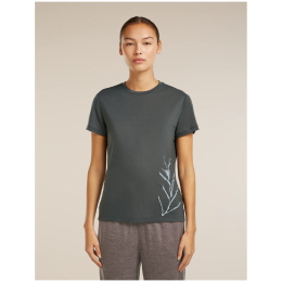 T-shirt fonctionnel femme Icebreaker Merino Blend Core SS Tee Panax gris OBSIDIAN