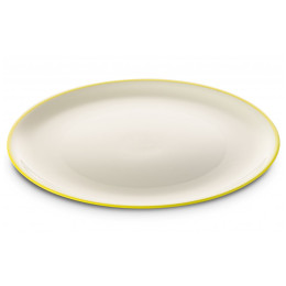 Assiette Omada SANALIVING Dinner Plate 24xh2cm beige /vert VerdeAcido