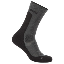 Chaussettes Icebreaker W Mer Hike+ Heavy Crew noir / gris Obsidian/Black