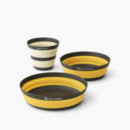 Set de vaisselle Sea to Summit Frontier UL Collapsible Dinnerware Set 1P 3 Piece jaune / blanc