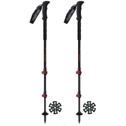 Bâtons randonnée Hannah Speed Hike Fl noir / rouge anthracite (red)